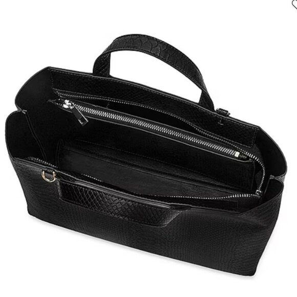 NWT RM REBECCA MINKOFF Madison Black Tote Crossbody Handbag & Pouch - Picture 2 of 3